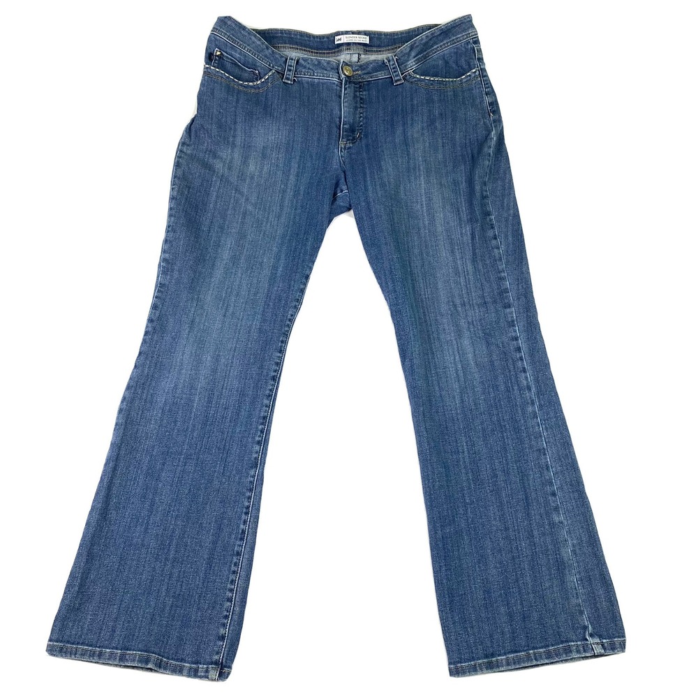 Lee Jeans Women 18M Medium‎ Wash Denim Slender Secret Comfort Stretch